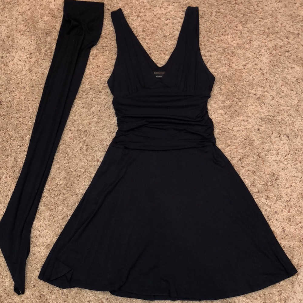 BCBG Black flare dress